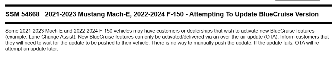 Ford F-150 Lightning Lightning Software Updates using FDRS SSM_54668_BC_OTA