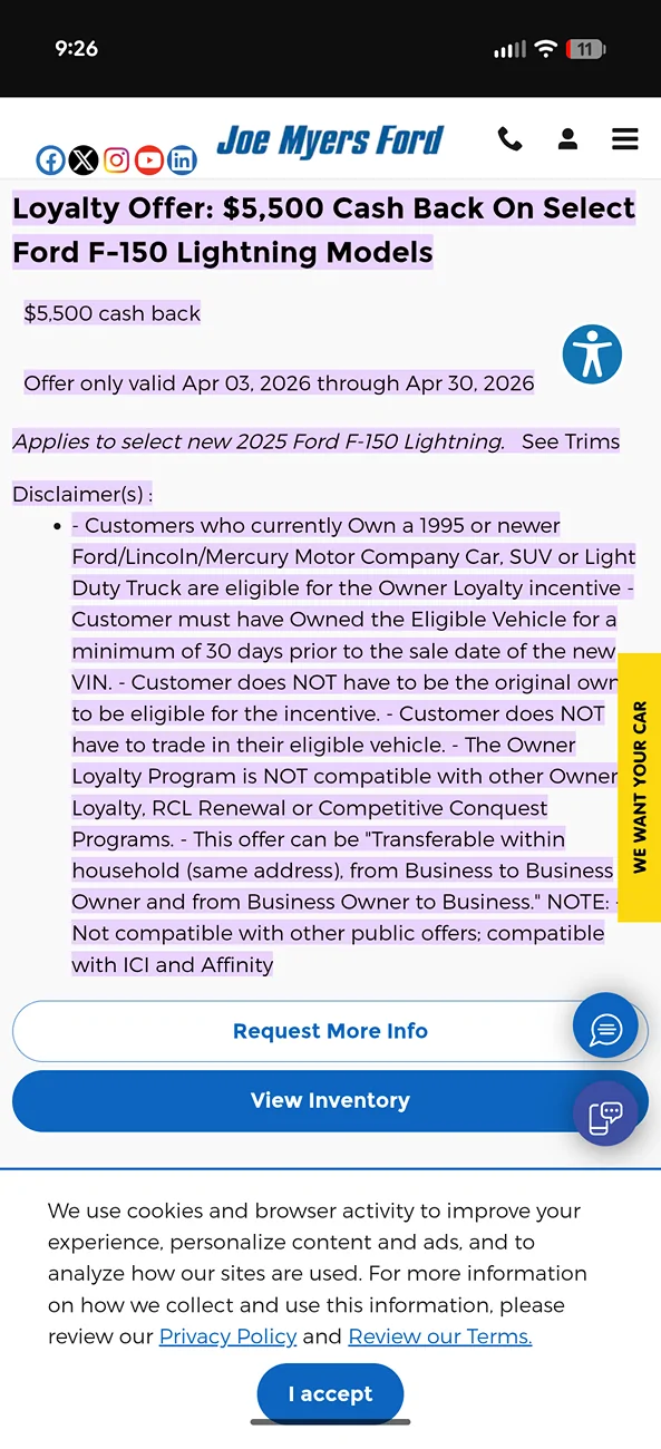Ford F-150 Lightning Offers for Early Adopters? Screenshot_20260406-212641