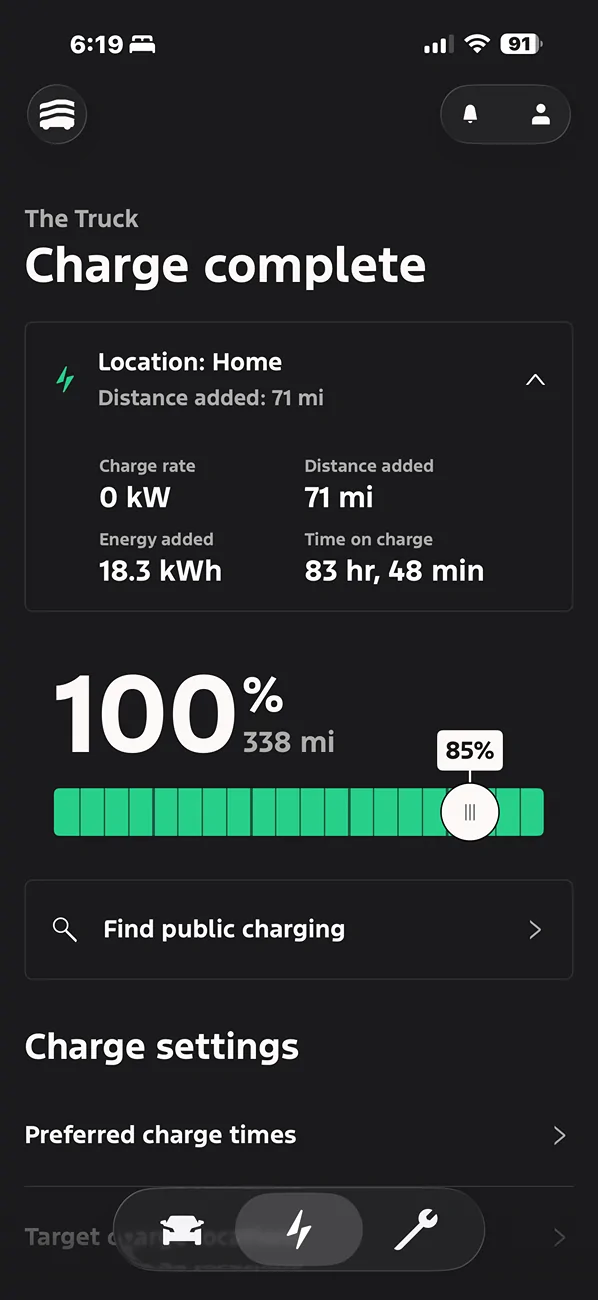 Ford F-150 Lightning Preferred charge times - not working randomly IMG_0665