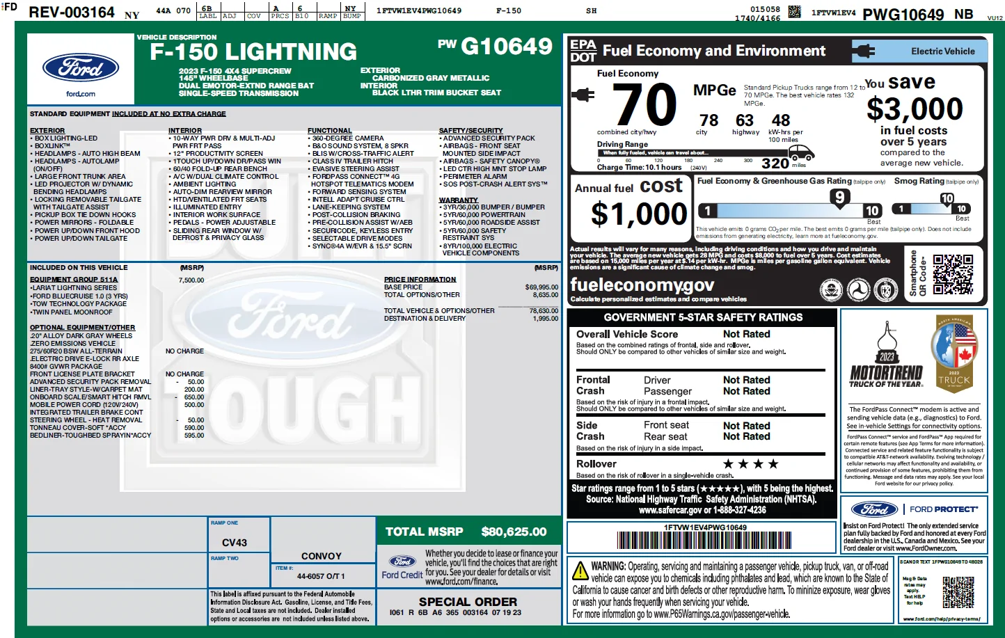 Ford F-150 Lightning 2023 Lightning Lariat ER for Lease Takeover $583/mo. Ends 8/2027 Screenshot 2026-04-09 160731