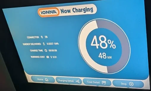 Ford F-150 Lightning First DCFC session (Ionna charger) 1776005944380-ec