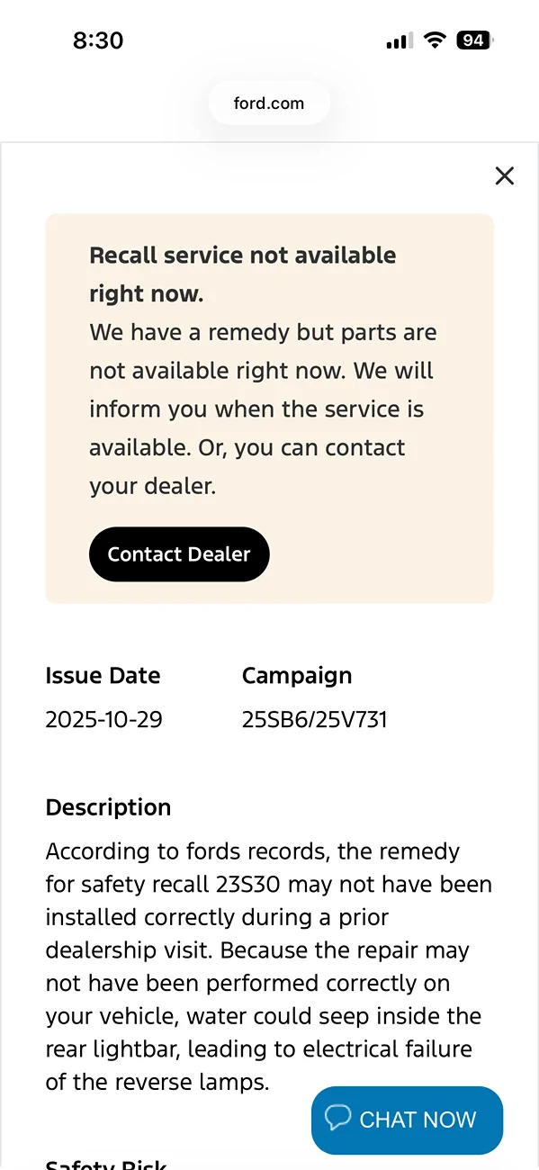 Ford F-150 Lightning ITRM-25B04 - Compliance Recall 26C10 - Trailer Module {EAP PHASE} 1776173559131-fx