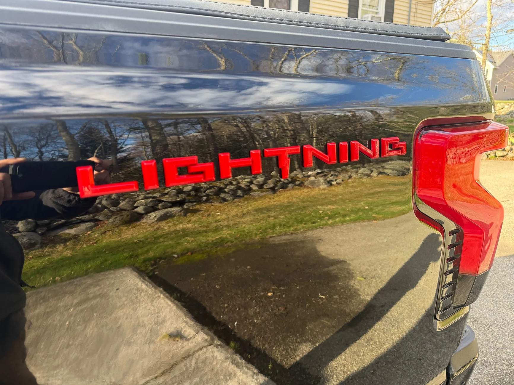 Ford F-150 Lightning Painted Lightning Badge Overlays IMG_1923