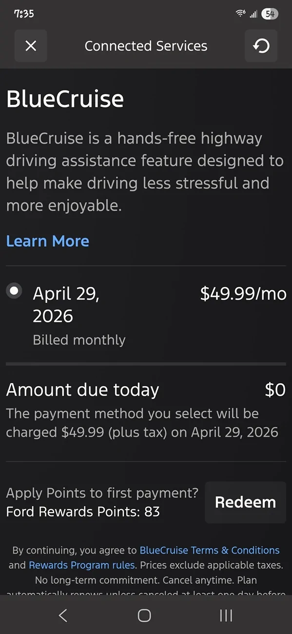Ford F-150 Lightning 2024 - 2025 Gang - New Complimentary BlueCruise Trial April 2026 onepageback
