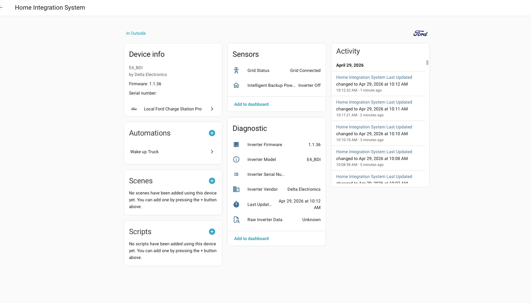Ford F-150 Lightning Home Assistant local integration for Ford Charge Station Pro (Passive ONLY) Screenshot 2026-04-29 at 10.13.42 AM
