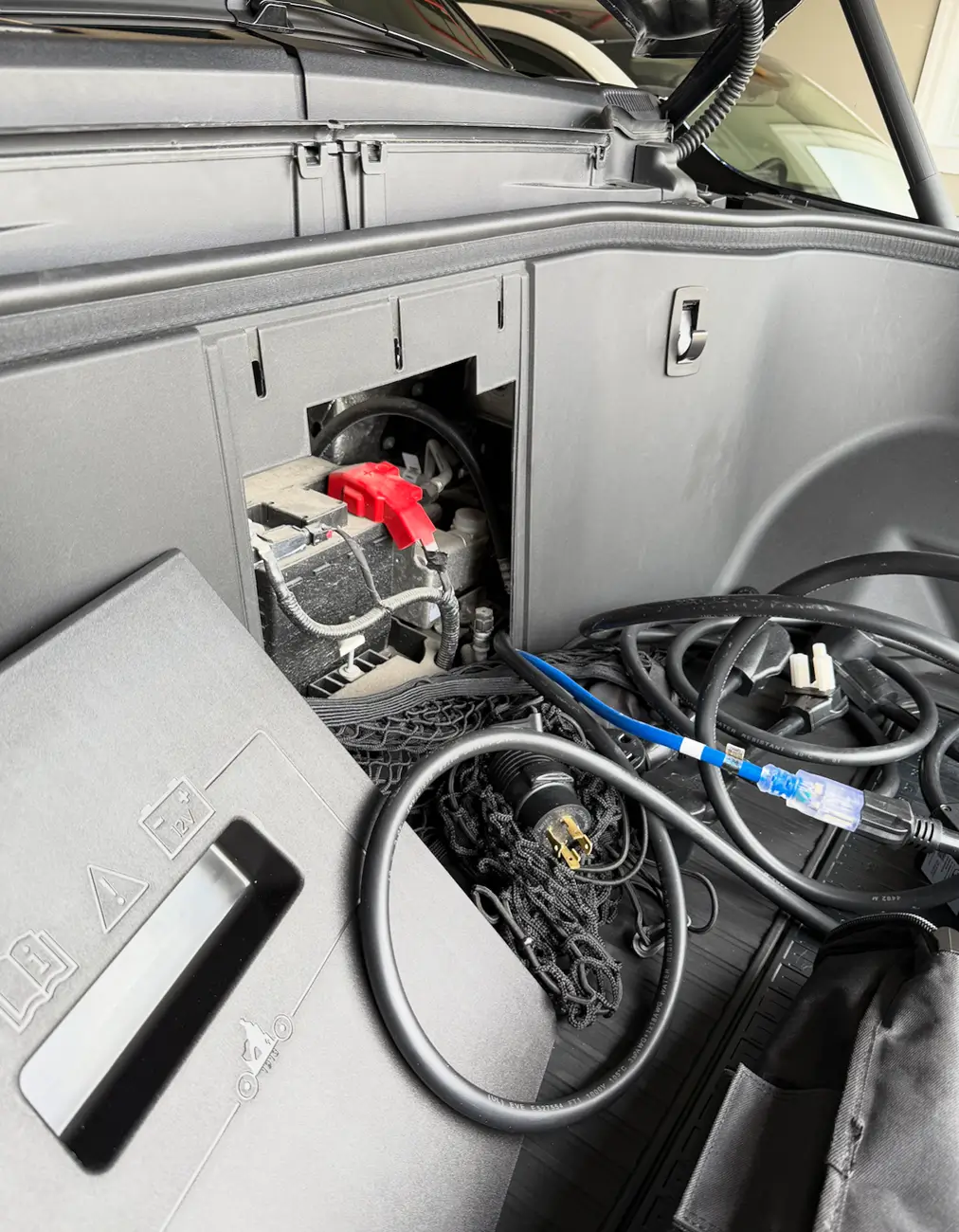 Ford F-150 Lightning Securely Charging (Level 1) when away or in a hotel parking lot Frunk