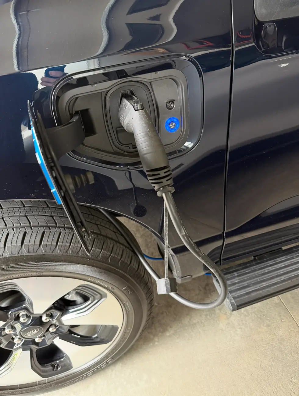 Ford F-150 Lightning Securely Charging (Level 1) when away or in a hotel parking lot Charg