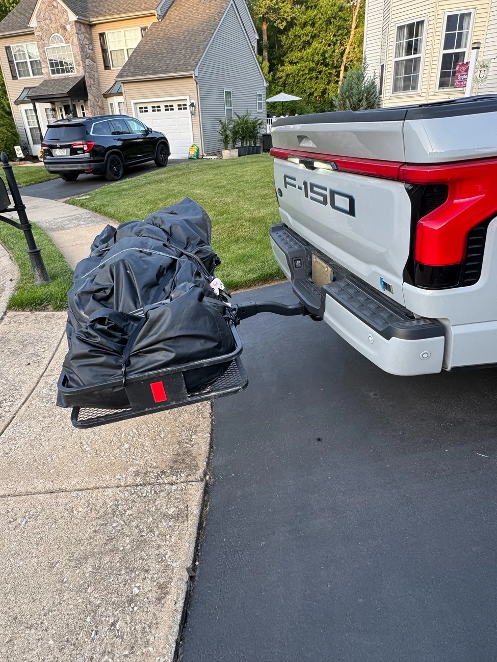 Ford F-150 Lightning improved efficiency with hitch cargo carrier? IMG_3324