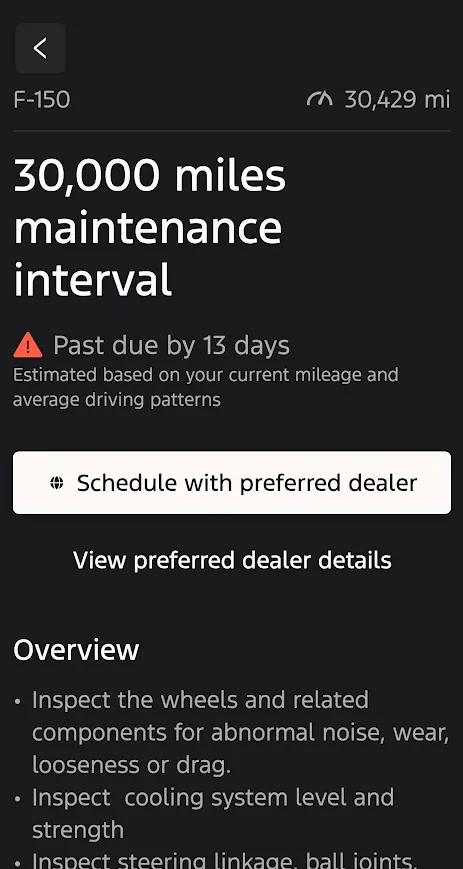 Ford F-150 Lightning Customer initiated method to reset service reminder shown in Ford App? 1779115091163-m3