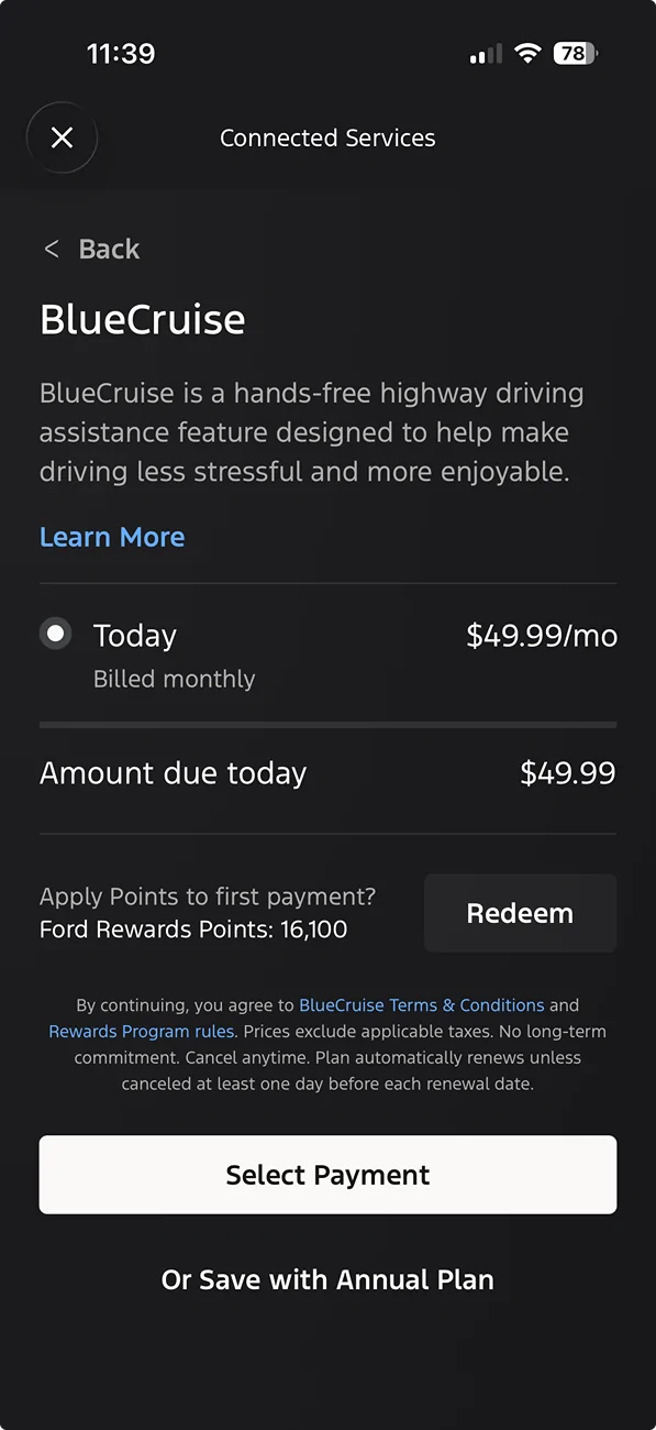Ford F-150 Lightning Bluecruise on sale 50% off Screenshot 2026-05-18 at 11.39.17 AM