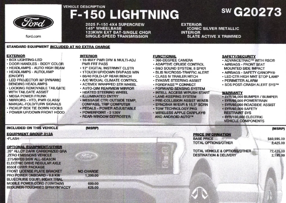 Ford F-150 Lightning What exactly is tailgate assist? Sticker