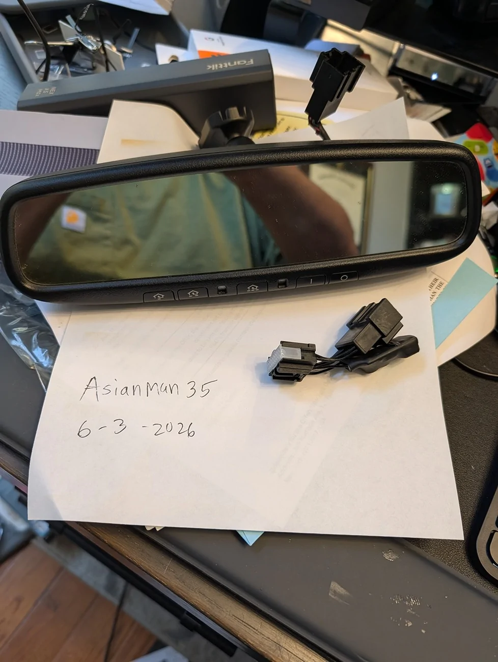 Ford F-150 Lightning Gentex Auto Dim Rearview Mirror w/ Homelink V4 PLUG & PLAY + Dongar USB Adapter for DashCam, 2011-2025 Ford F150 PXL_20260603_213003275
