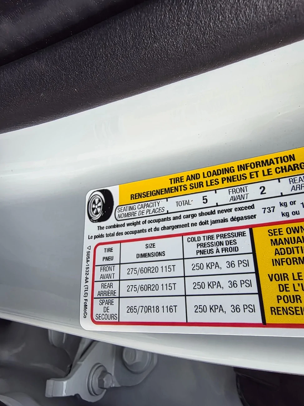 Ford F-150 Lightning New tire recommendation for 23 Lightning Lariat - Range and Noise  higher priority 20260605_161711