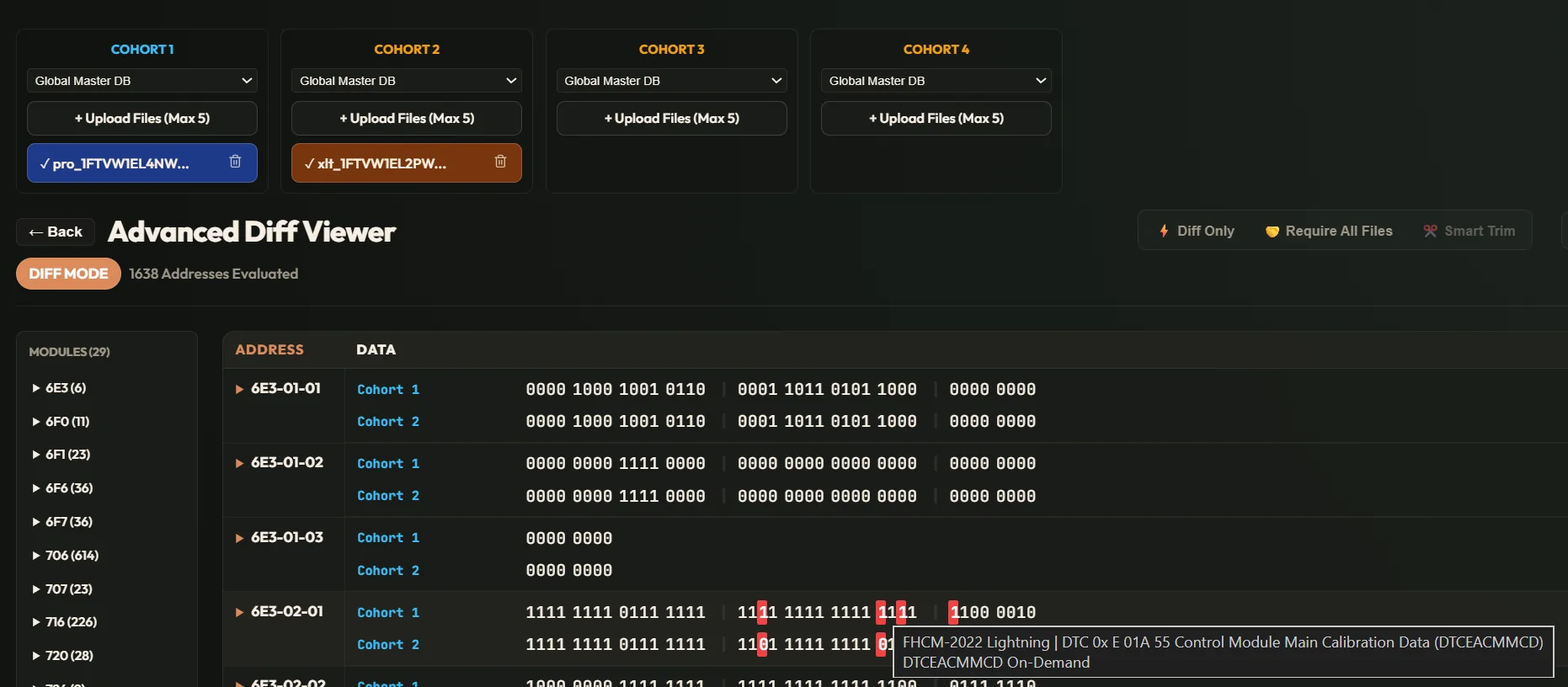 Ford F-150 Lightning New Web Tool: FORScan Viewer & As-Built Diff Tool Screenshot 2026-06-09 171200
