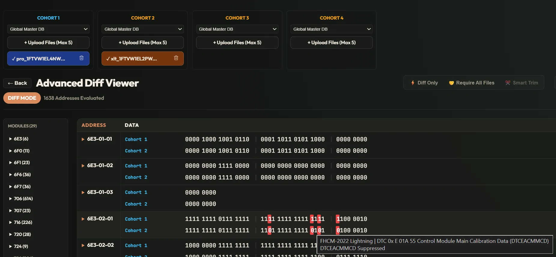 Ford F-150 Lightning New Web Tool: FORScan Viewer & As-Built Diff Tool Screenshot 2026-06-09 171214