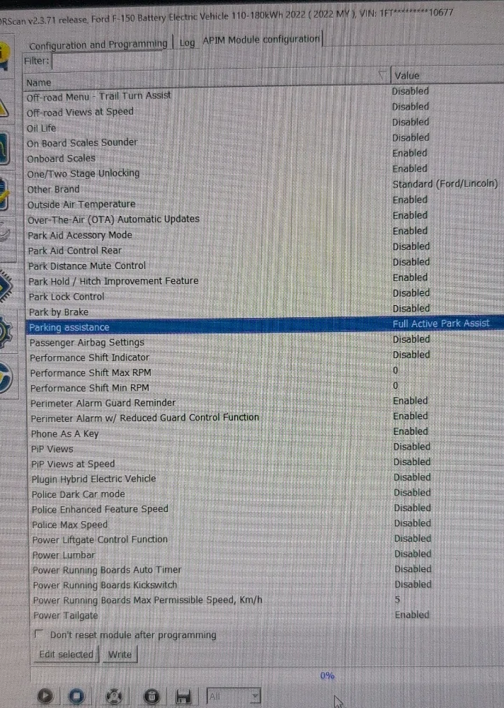 Ford F-150 Lightning Front proximity sensor defaults to sonar graphic instead of 360 camera - FORScan fix? 1782066015427-kz