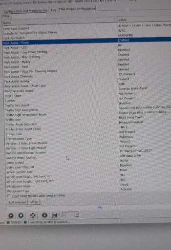 Ford F-150 Lightning Front proximity sensor defaults to sonar graphic instead of 360 camera - FORScan fix? 1782066026755-m5