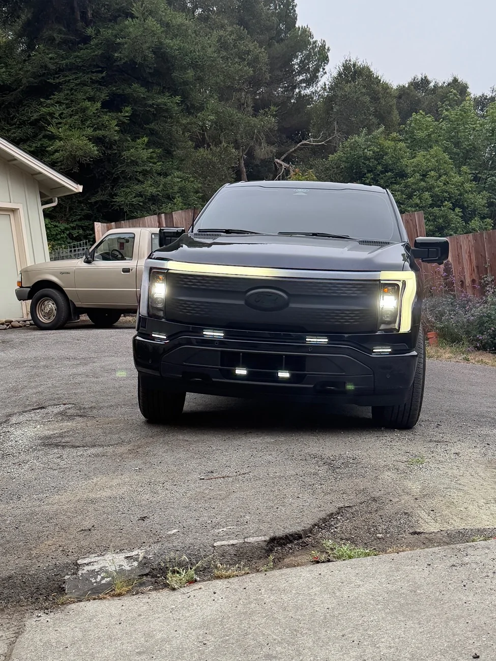 Ford F-150 Lightning Check out lights I added to the front of my truck IMG_1026