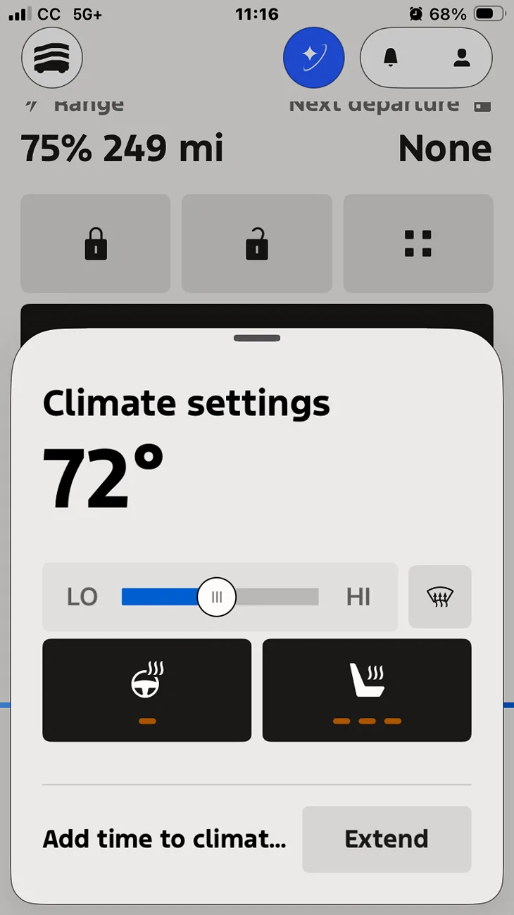 Ford F-150 Lightning Any way to disable the Driver Focused heating and cooling default setting when preconditioning? San Antonio Remote Climate w Seat and Steering Whell Heater ON