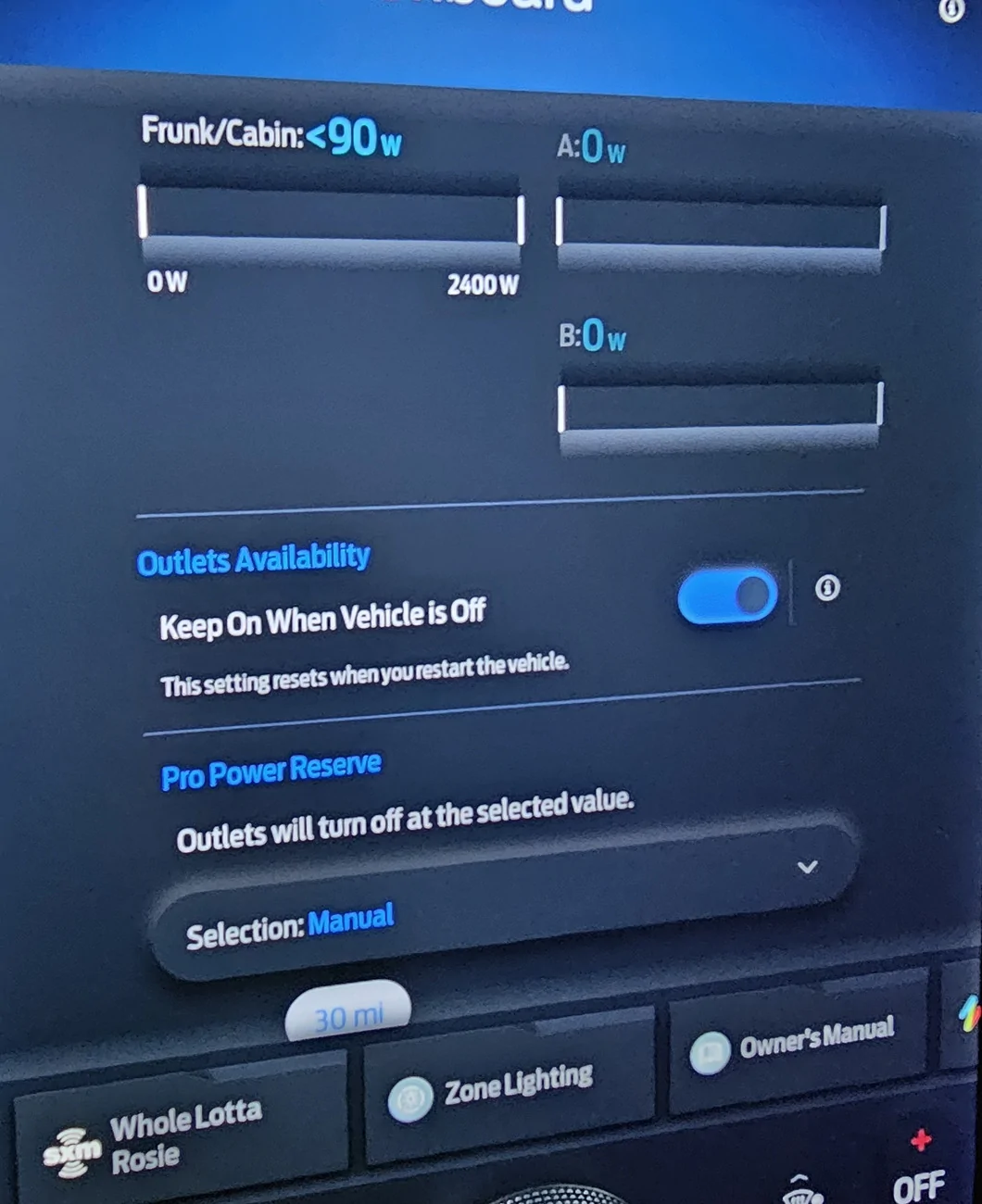 Ford F-150 Lightning [Feature Rollout] Pro Power Onboard with Vehicle Off 20260629_203420