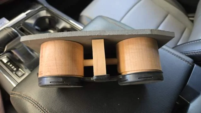 Ford F-150 Lightning modification to rear cup holders. (for my dog) 1783721782761-ah