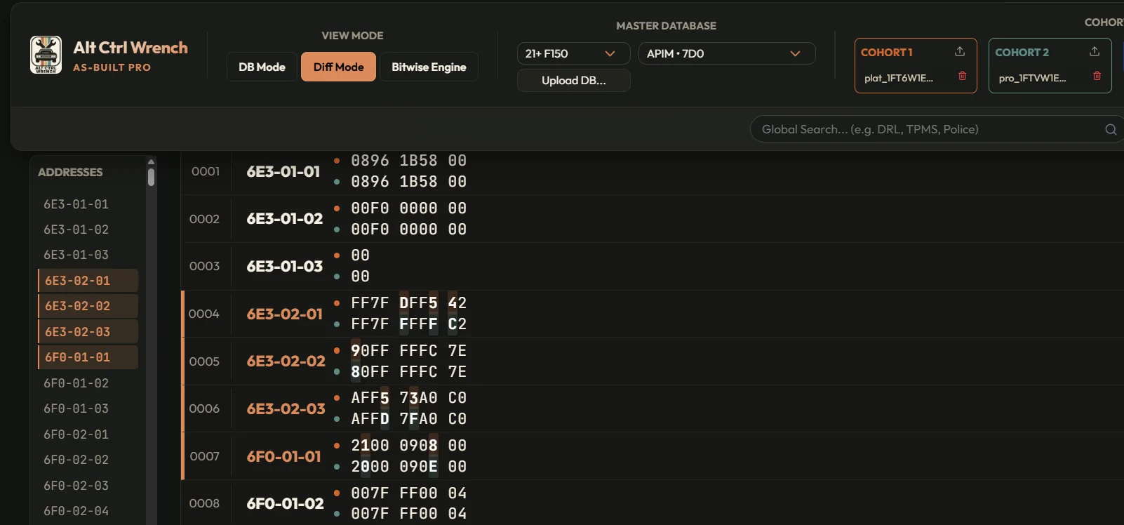 Ford F-150 Lightning As Build Pro: FORScan & As-Built Diff Tool Screenshot 2026-07-12 101919