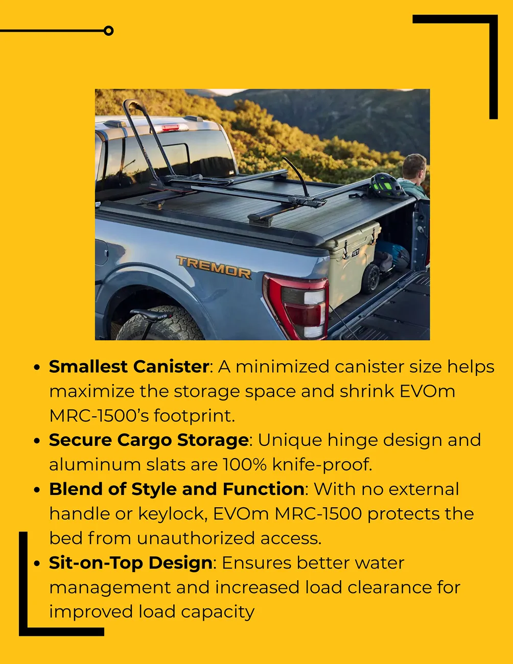 Ford F-150 Lightning Limited Time Offer: $500 Off EVOm MRC-1500 Manual Retractable Tonneau Cover 1784134265352-vz