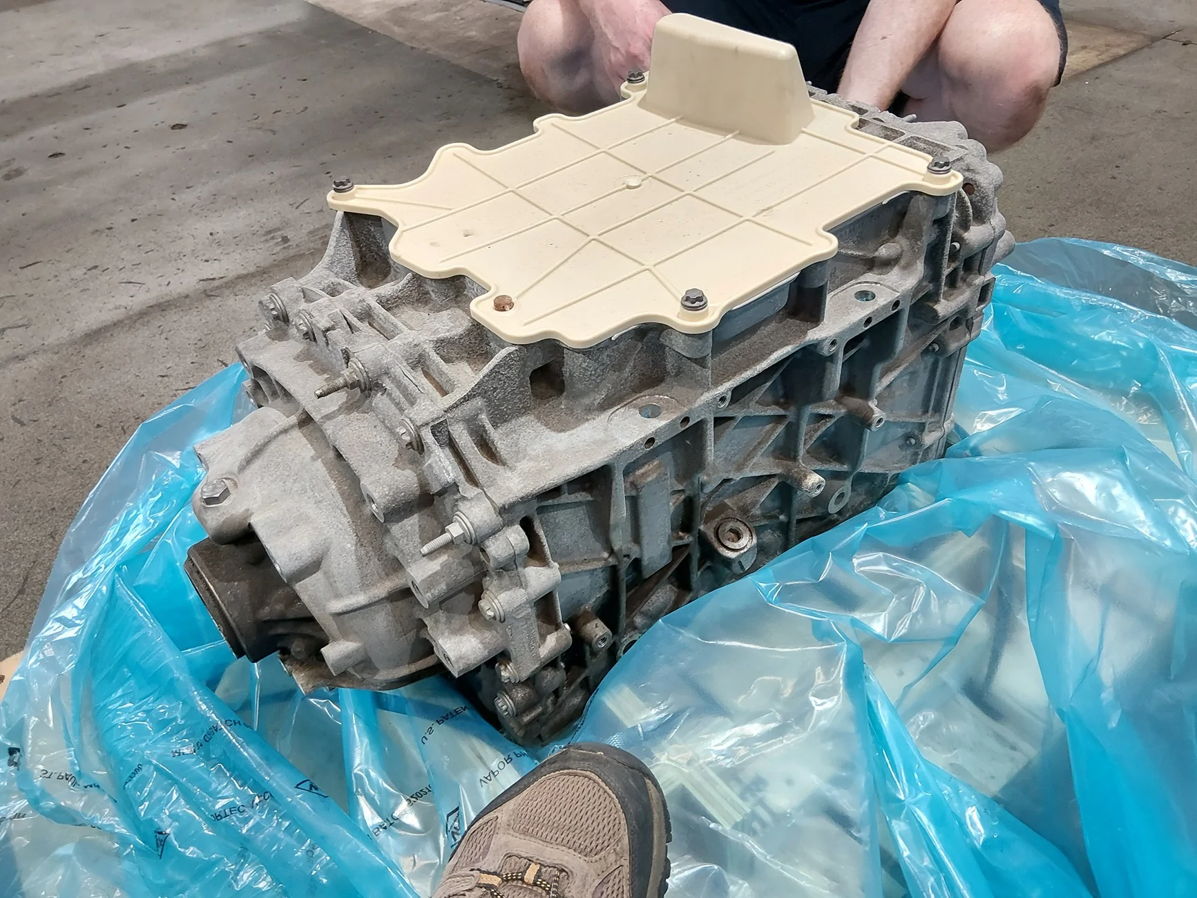 Ford F-150 Lightning Failing bearing in front drive unit, just diagnosed at 112,647 miles. 20260716_150104