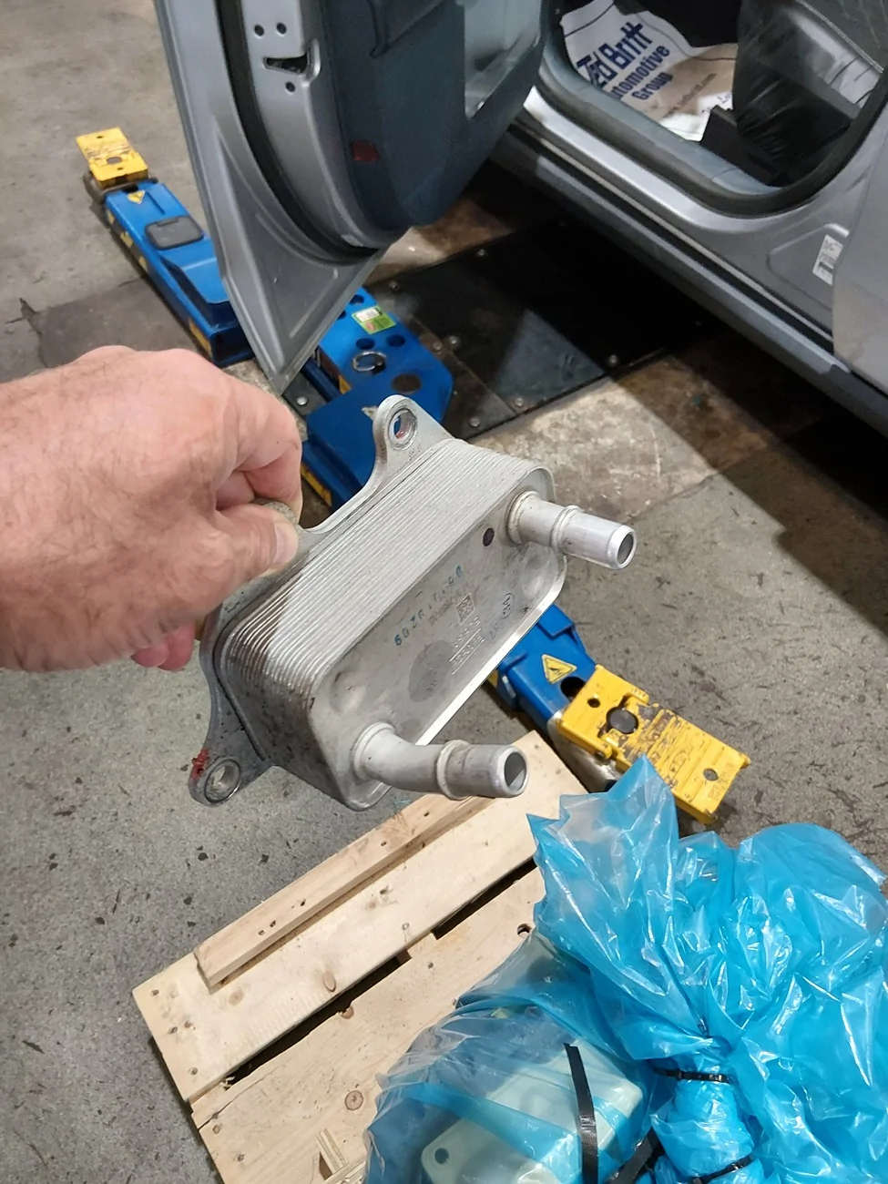 Ford F-150 Lightning Failing bearing in front drive unit, just diagnosed at 112,647 miles. 20260716_145217