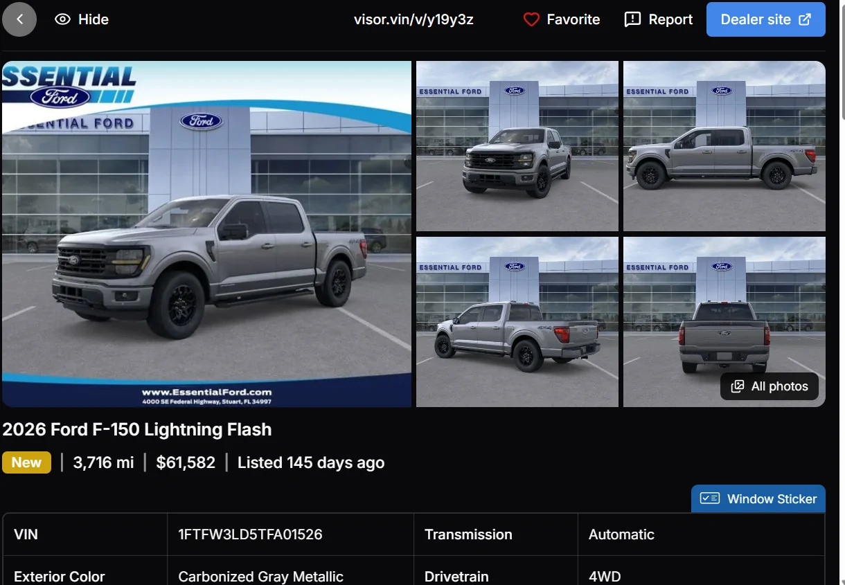 Ford F-150 Lightning Where are the unsold new f150 lightnings 1784604330572-du