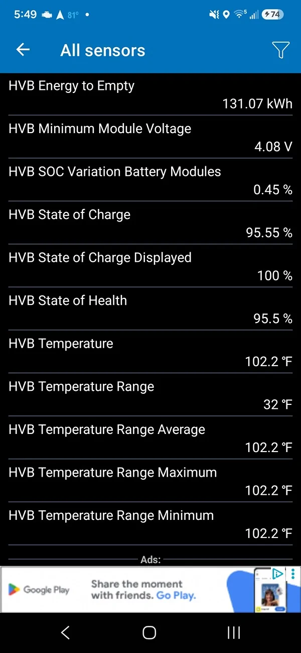 Ford F-150 Lightning SOH is not battery capacity 1000014548
