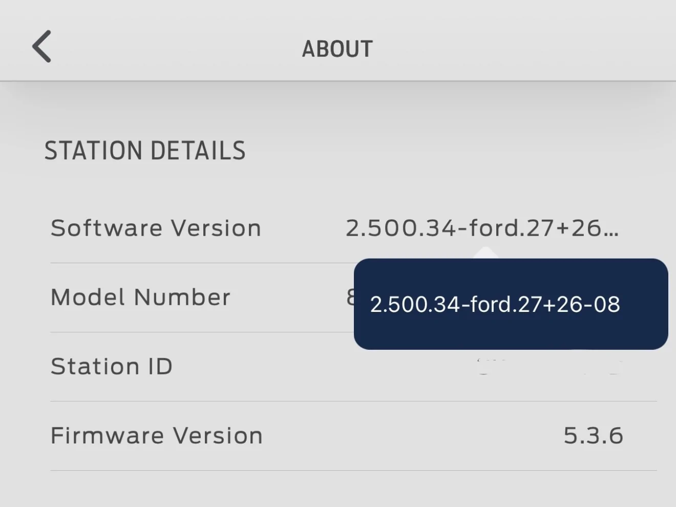 Ford F-150 Lightning FCSP Software Version 2.500.34-ford.27+26-08 IMG_1121