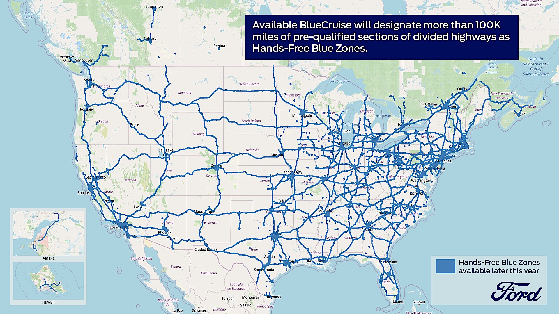 Ford F-150 Lightning BlueCruise Future for Lightning Hands-Free-Blue-Zones-1