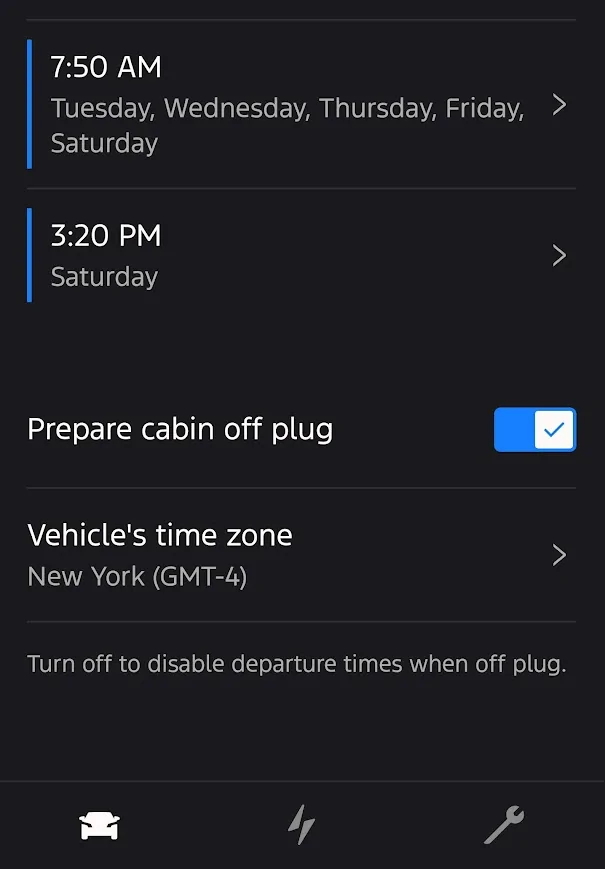Ford F-150 Lightning Departure Time Not working 1786195333753-eu
