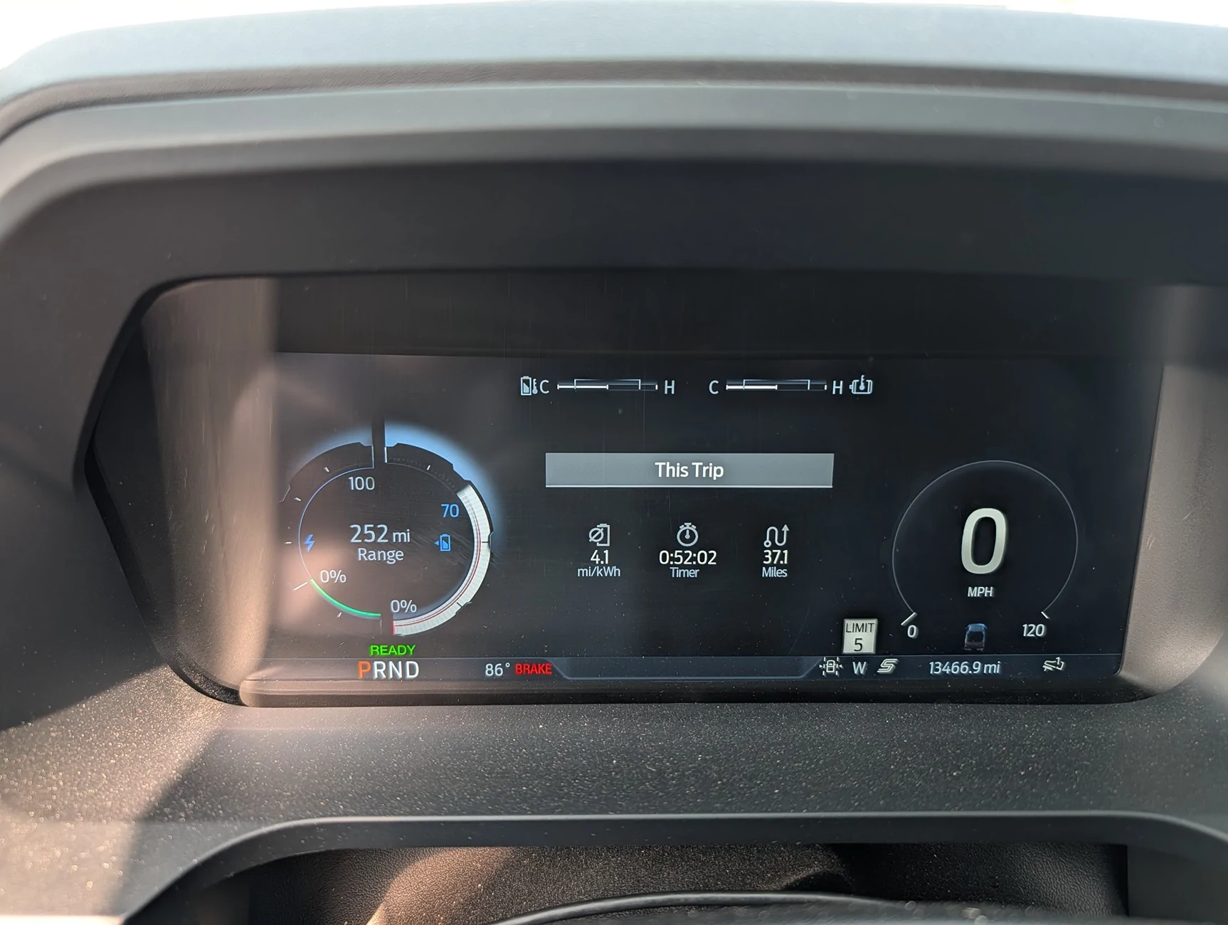 Ford F-150 Lightning Mileage vs Speed 8588