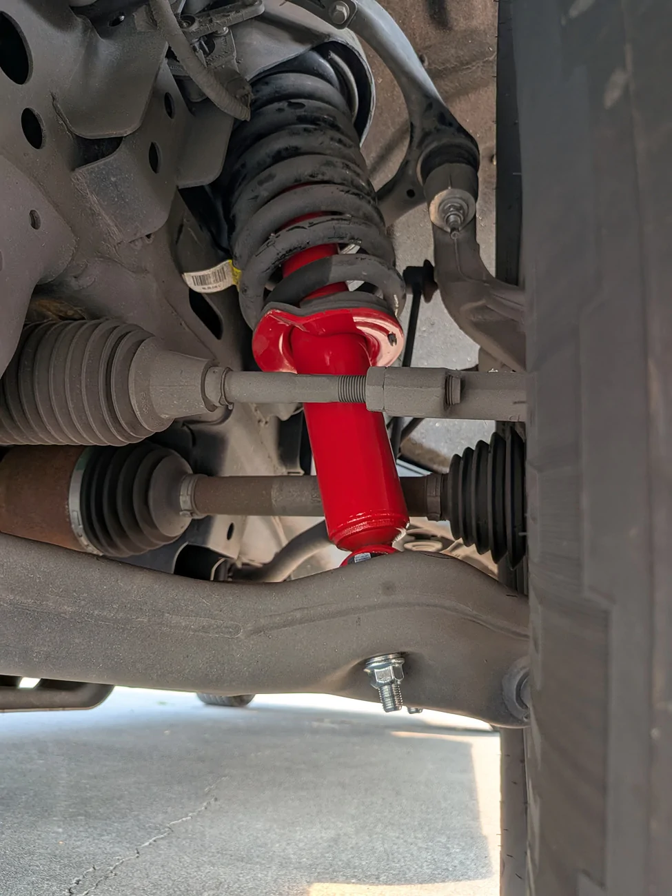 Ford F-150 Lightning KYB Monomax shocks installed today PXL_20260812_231427031
