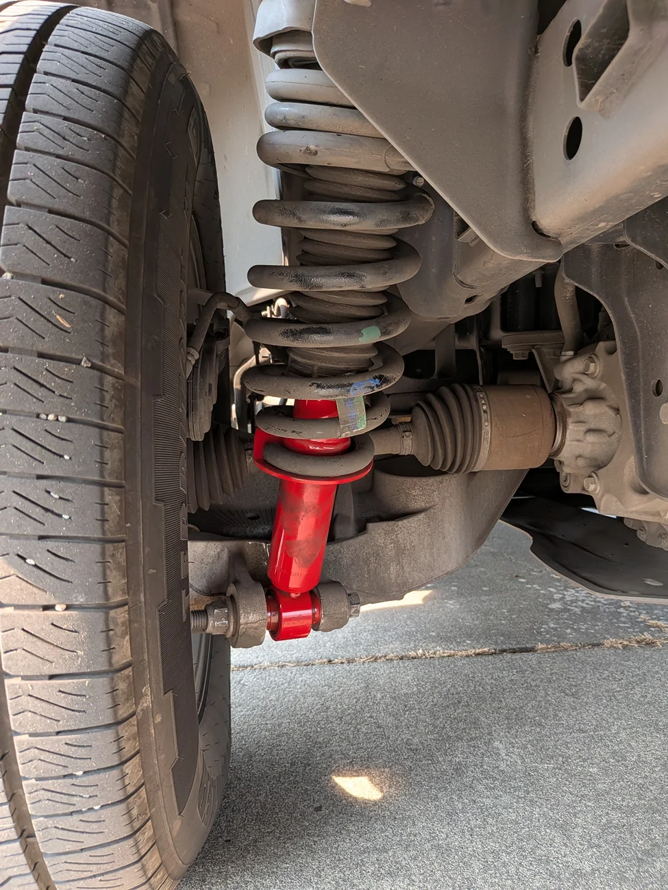 Ford F-150 Lightning KYB Monomax shocks installed today PXL_20260812_231404899