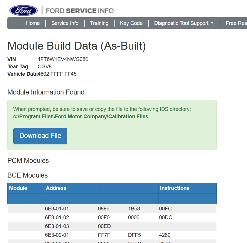 Ford F-150 Lightning Motorcraft As-Built files require sign-in now (still free) 1787404173924-bv