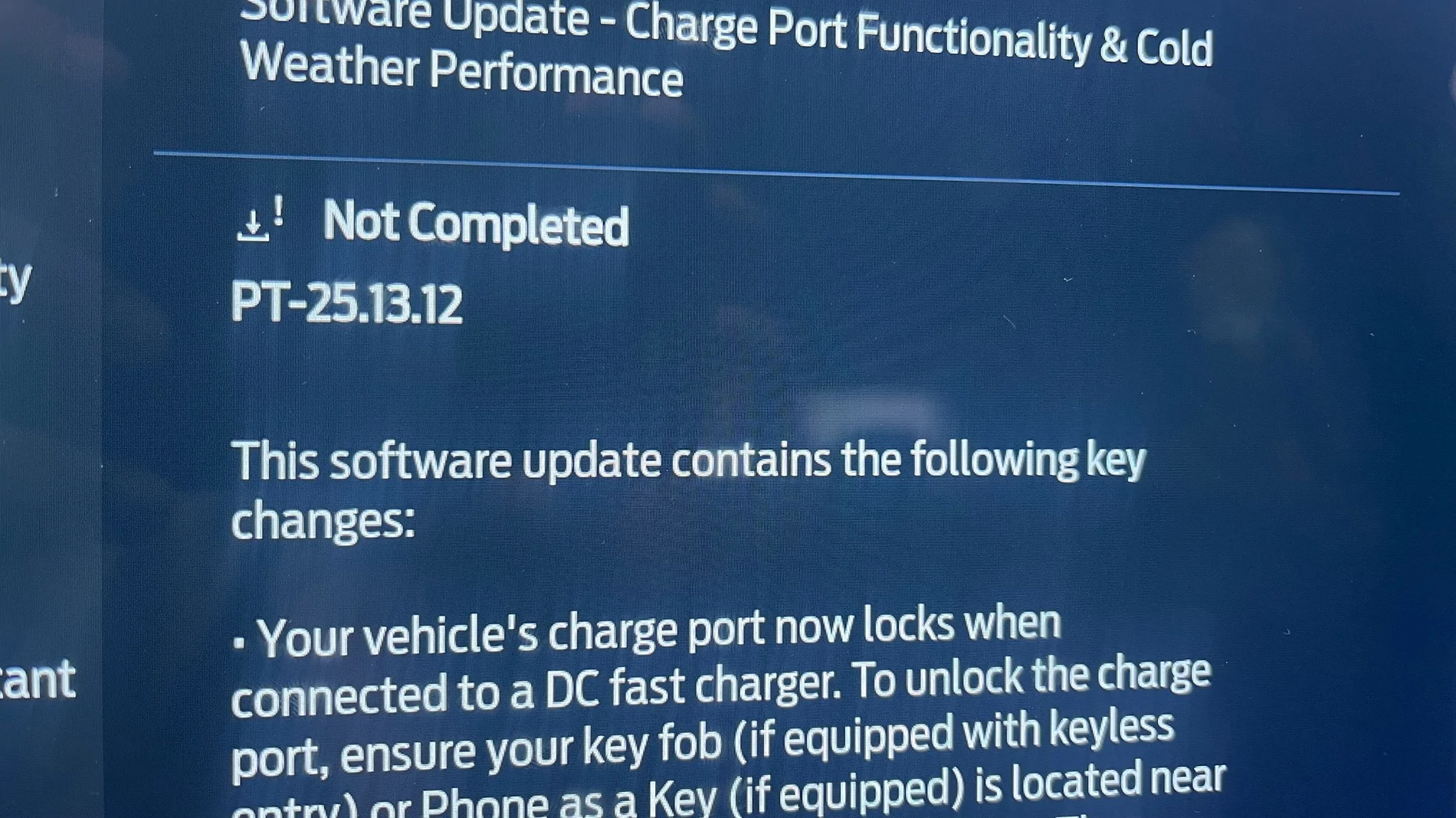 Ford F-150 Lightning Update PT-25.13.12 showing Not completed for 2 months now IMG_4717