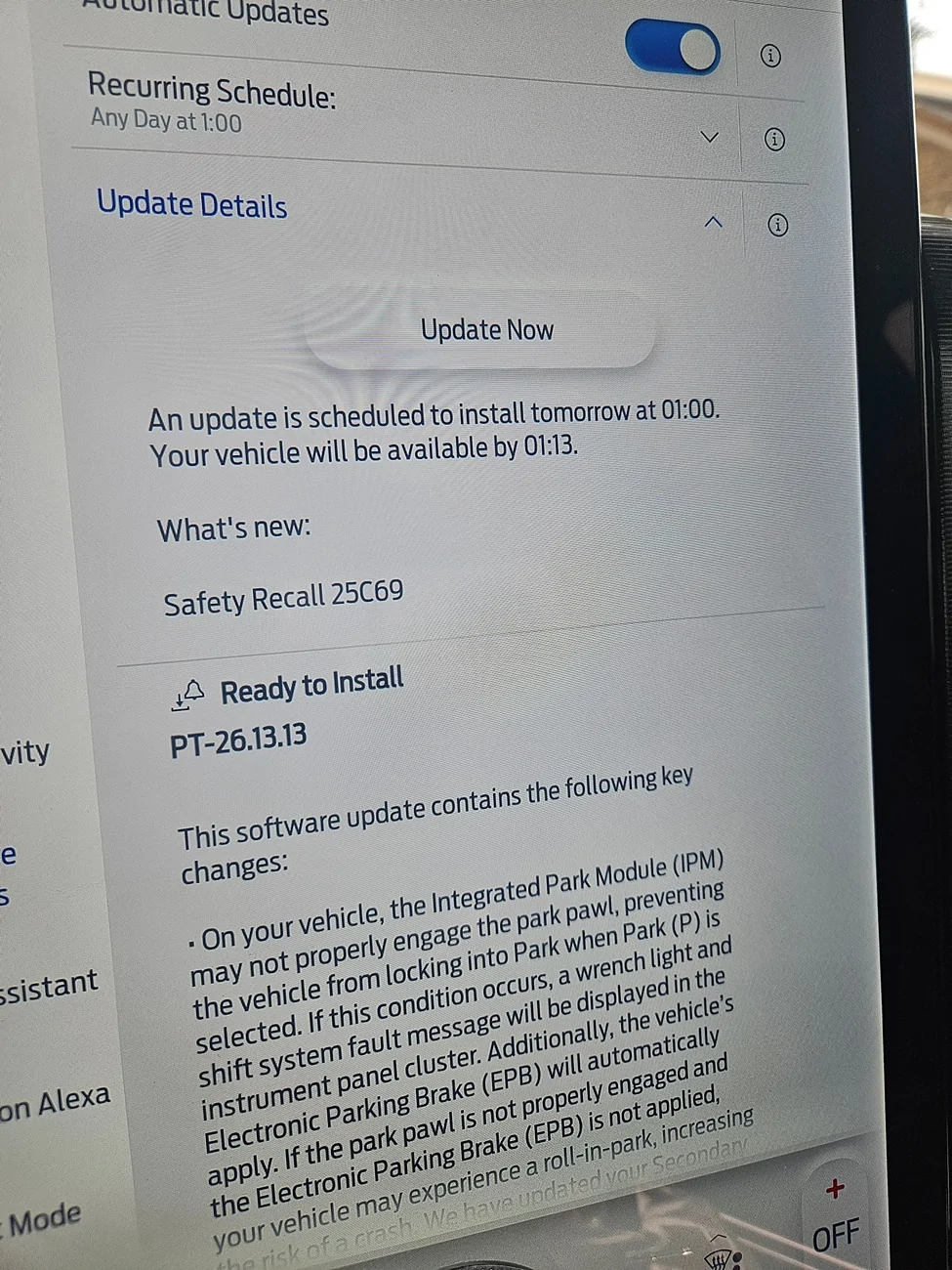 Ford F-150 Lightning PT-26.13.13: Recall 25C69 20260902_130514