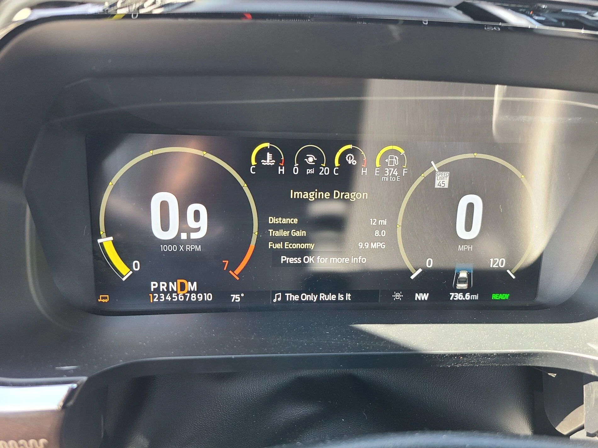 Ford F-150 Lightning Powerboost 7.2kW Towing Travel Trailer - First hookup and test results 20210327_134450