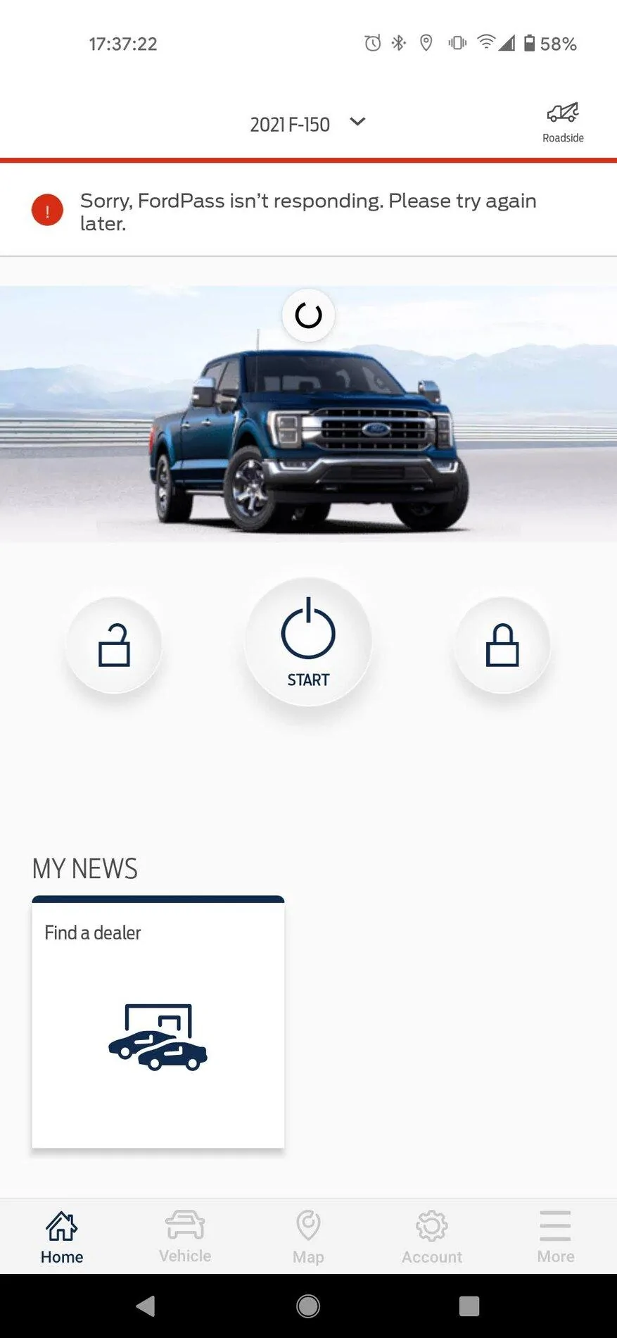Ford F-150 Lightning Latest FordPass update issues (3.19.0) Screenshot_20210401-173722