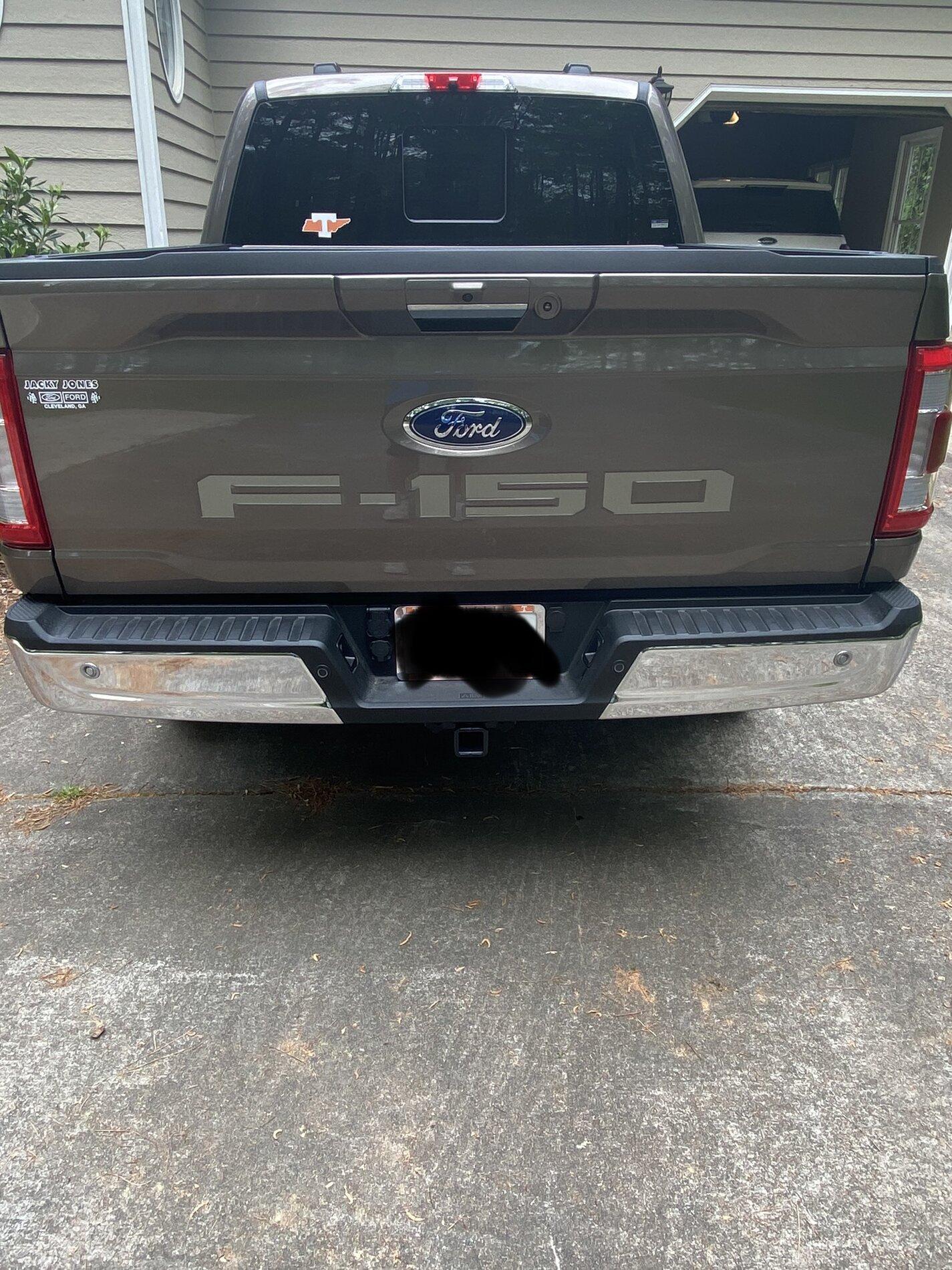 Ford F-150 Lightning Applied vinyl lettering on tailgate C5E9BA65-AF74-43E5-BDD5-1ABAE50F96AA