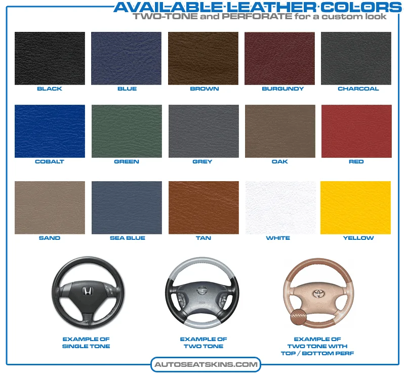 Ford F-150 Lightning Leather Steering Wheel Swap Wheelskins_Colors