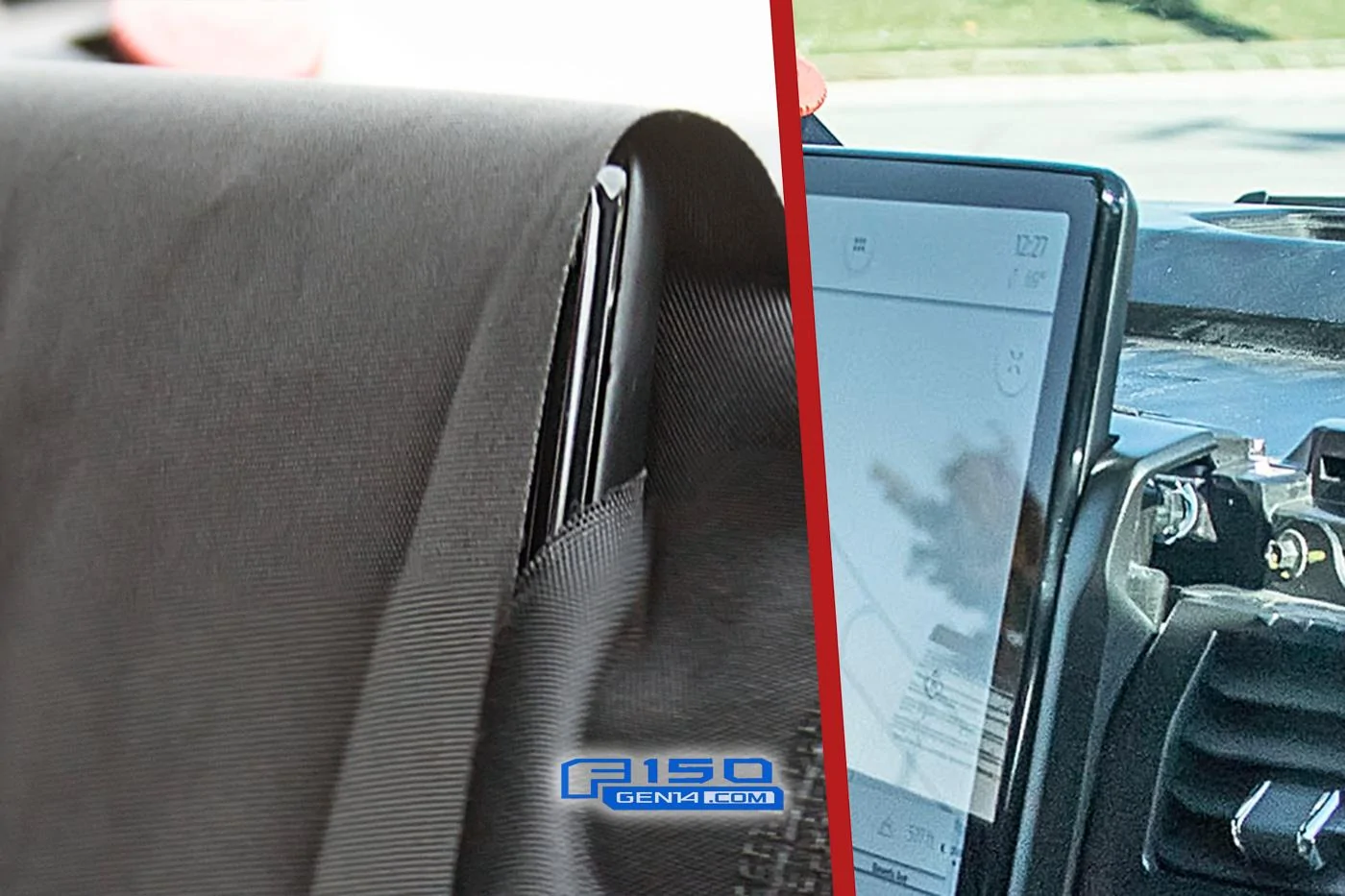Ford F-150 Lightning Electric F-150 Prototype Caught With Large Mach-E-Style Infotainment Screen ev-f150-electric-mache-large-infotainment-screen-3