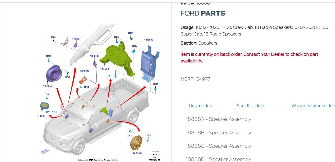 Ford F-150 Lightning Adding a Sub to non-unleashed BO system 18 speaker