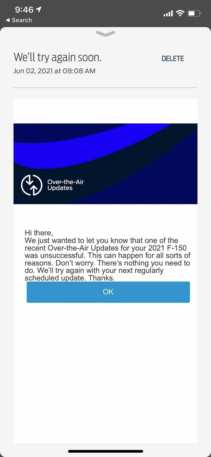 Ford F-150 Lightning OTA Update - anyone received one yet? Fil
