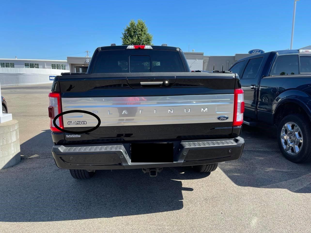 Ford F-150 Lightning Black F-150 Lettering Tailgate--Original