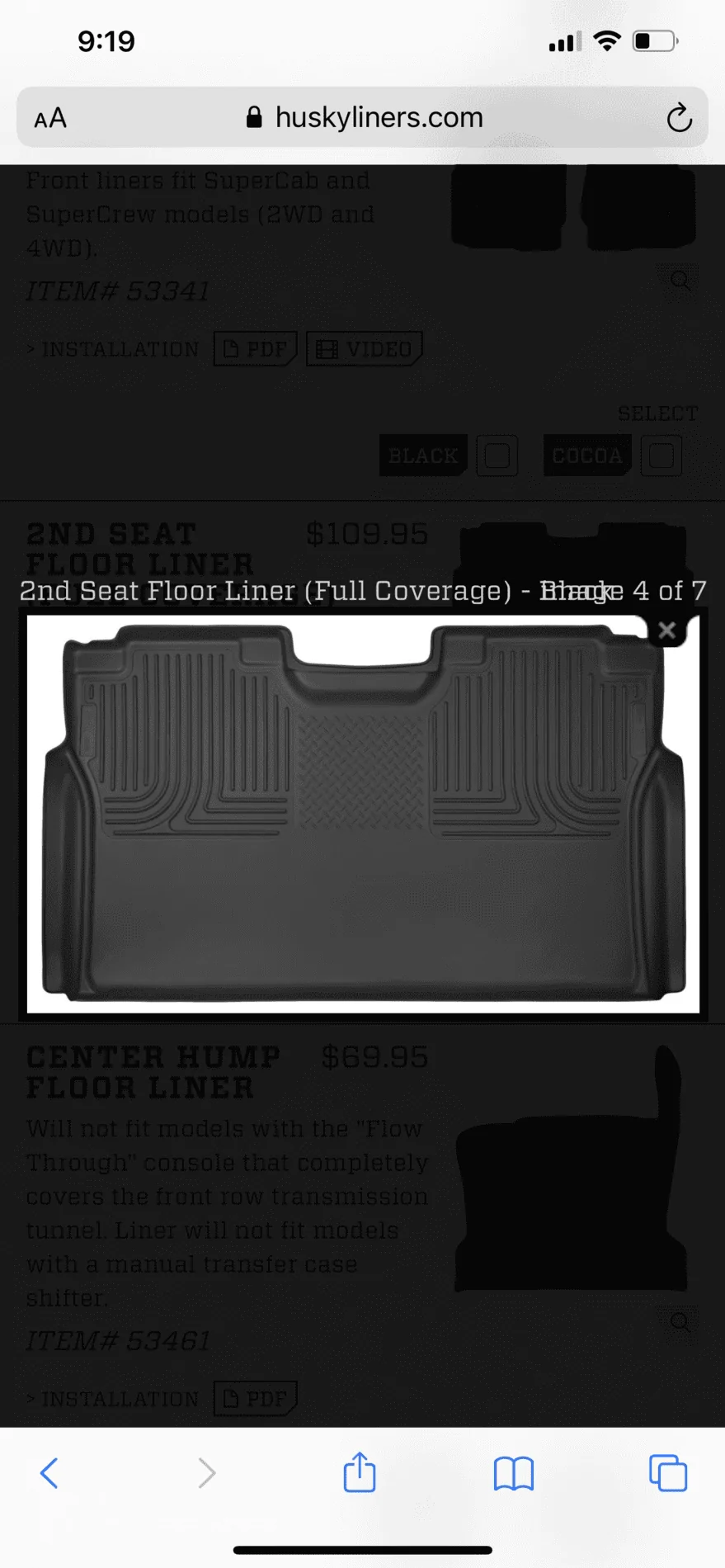 Ford F-150 Lightning Rear Husky X-Act Contour Floor Liners EDC2E924-581D-4A99-8FA0-CDBD9BCE3C25