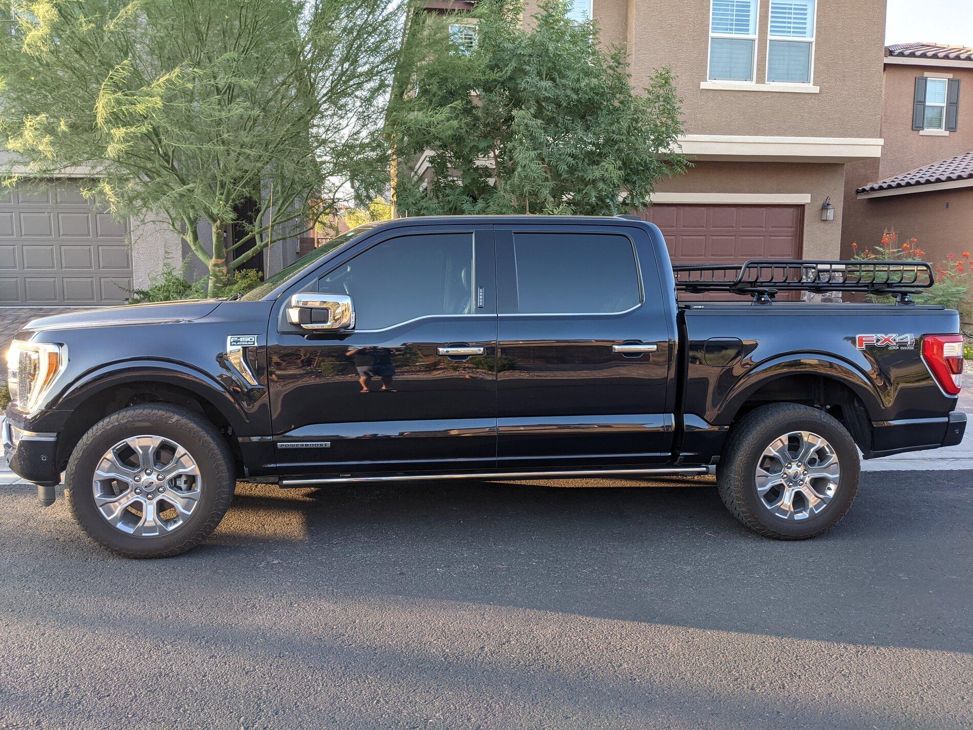 Ford F-150 Lightning Retrax XR slot rails in action PXL_20210717_020003395